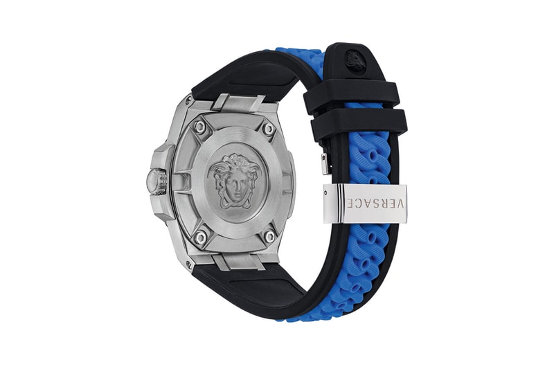 versace chain reaction sneaker watch red black blue release information macy's buy cop purchase medusa greca print 