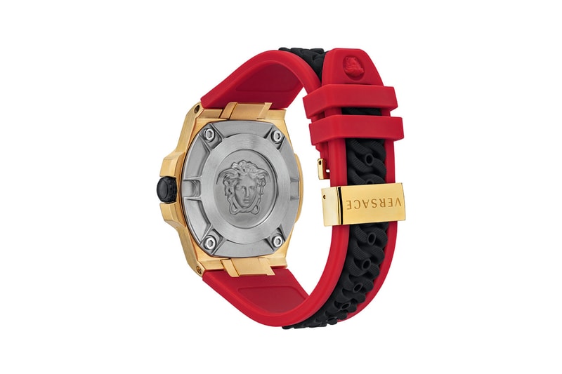 versace chain reaction sneaker watch red black blue release information macy's buy cop purchase medusa greca print 