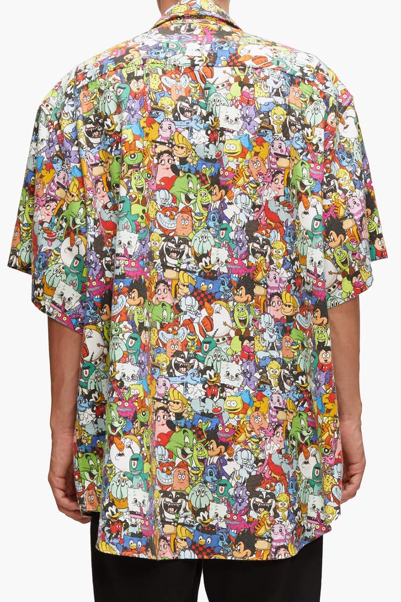 Vetements Cartoon-Print Brushed Cotton Shirt Demna Gvaslia Spring Summer 2020 SS20 SpongeBob SquarePants The Simpsons Dennis the Menace Betty Boop Johnny Bravo Shrek