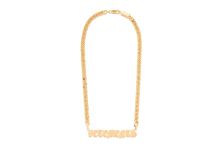 Vetements Crafts a Gothic Font Logo Necklace
