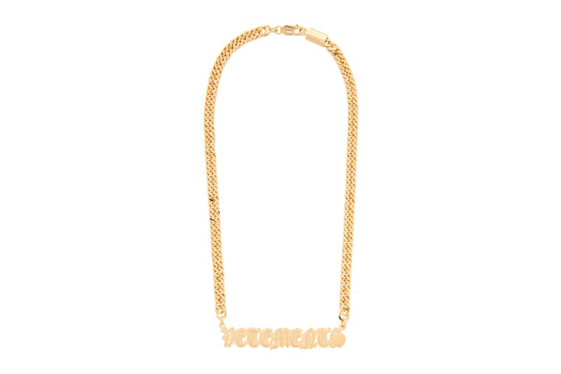 Vetements Gothic Logo Necklace Release Info Buy Price Gold Silver SSENSE