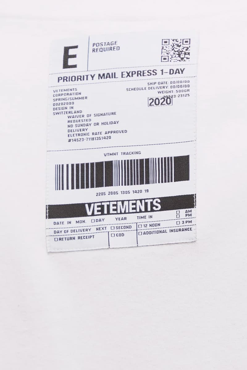 Vetements Logo Patch Cotton T-shirt Black | Hypebeast