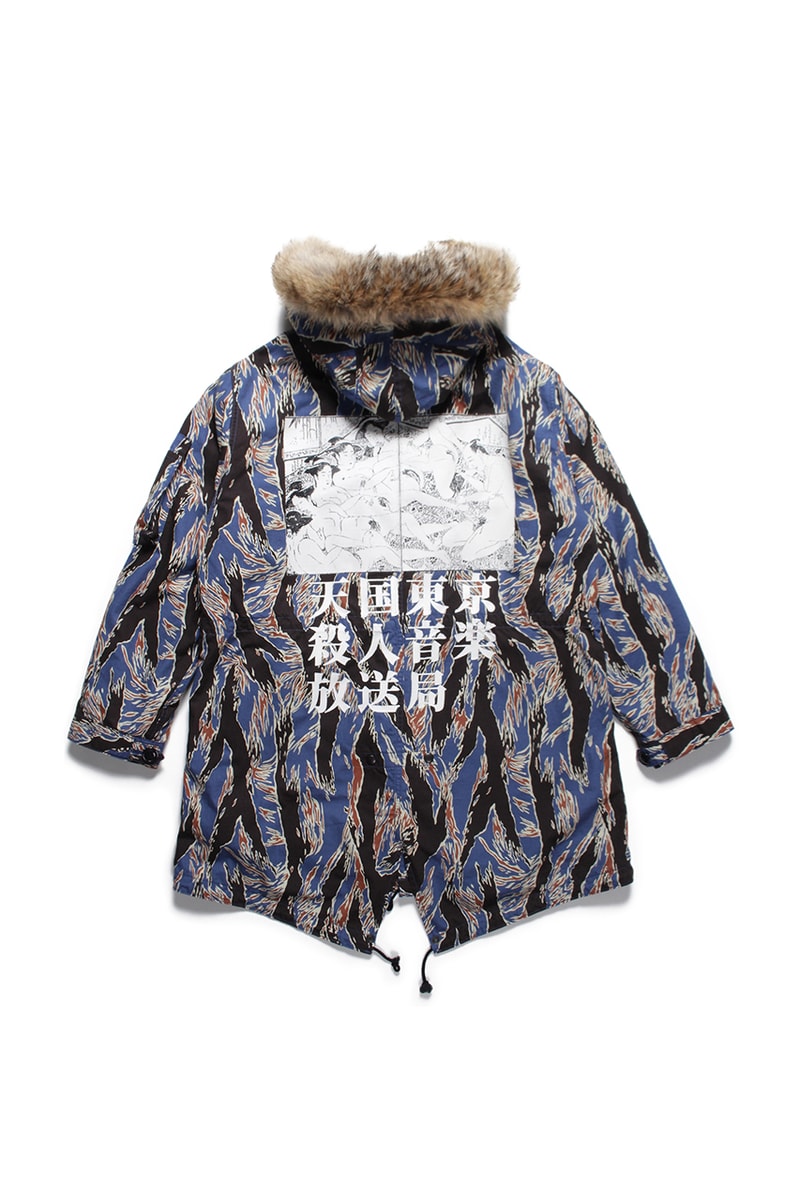 WACKO MARIA Tiger Camo Mods Parka Coat outerwear floral fall winter 2019 collection japanese paradise tokyo guilty parties tengoku tokyo layers streetwear menswear atsuhiko mori