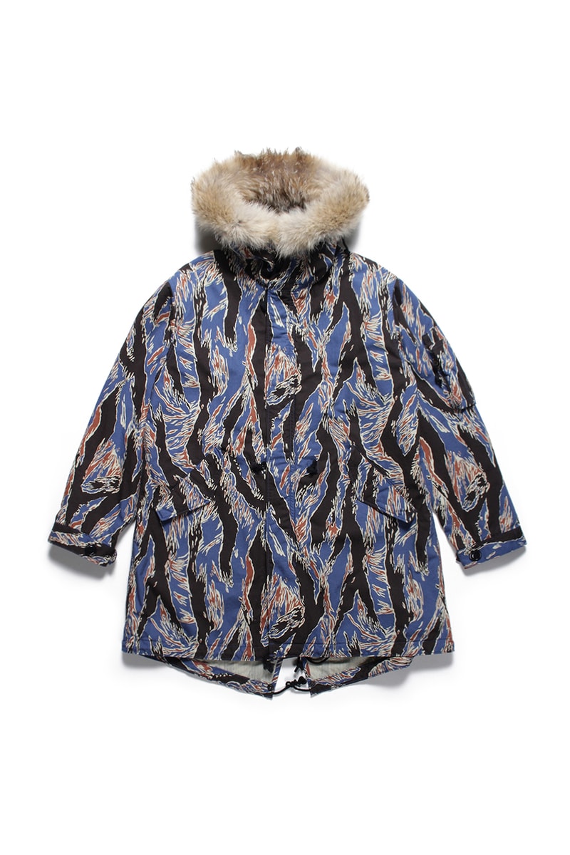 WACKO MARIA Tiger Camo Mods Parka Coat outerwear floral fall winter 2019 collection japanese paradise tokyo guilty parties tengoku tokyo layers streetwear menswear atsuhiko mori