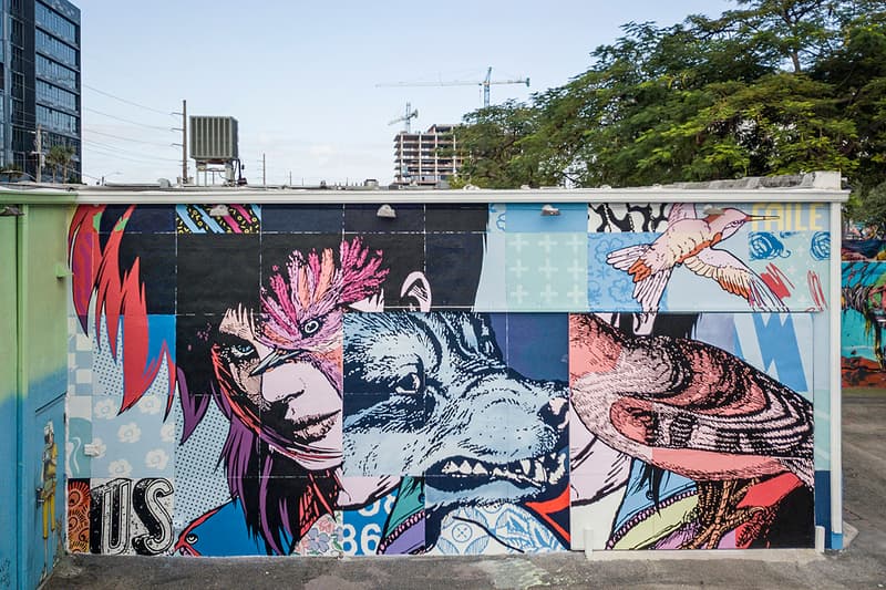 Wynwood Walls GGA Gallery Retrospective Show art basil miami warehouse district graffiti mural art el seed faile kobra london police okuda pichiavo ron english shepard fairey vhils indoor outdoor exhibition