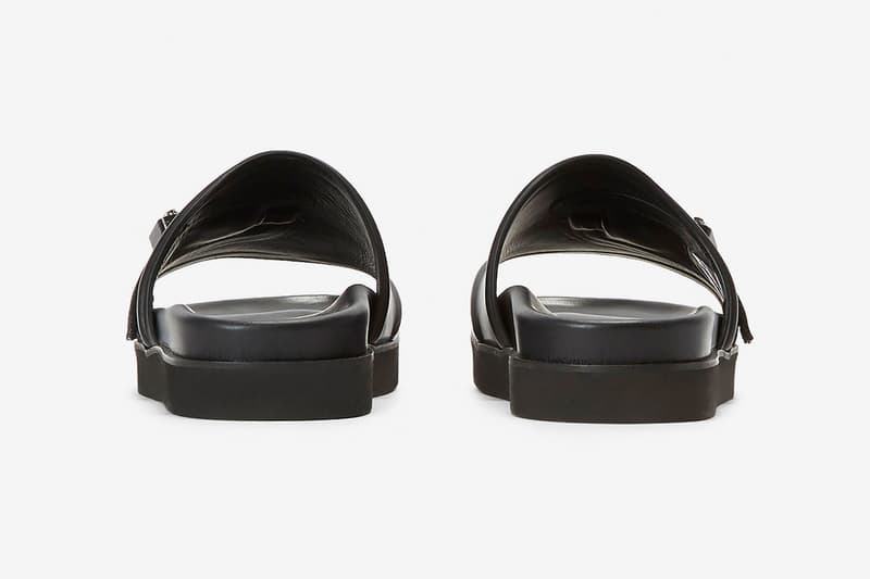 1017 ALYX 9SM Black Leather Slides Release Info made in italy price details alyx buckle smooth grain rubber sole buy now ln-cc