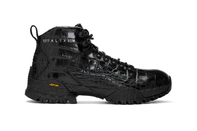 1017 ALYX 9SM Croc Hiking Boots Release Info Date Buy Price Black SSENSE Matthew M Williams