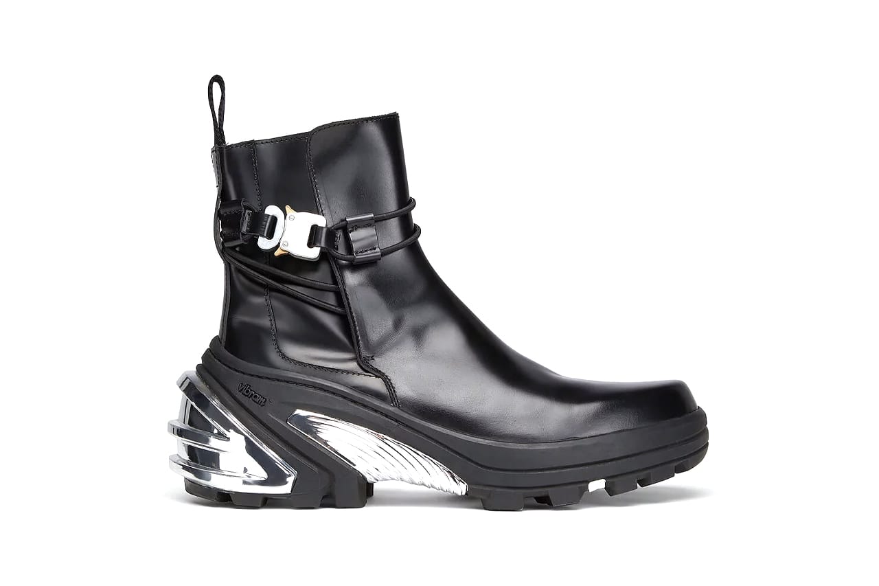 vibram boots black leather