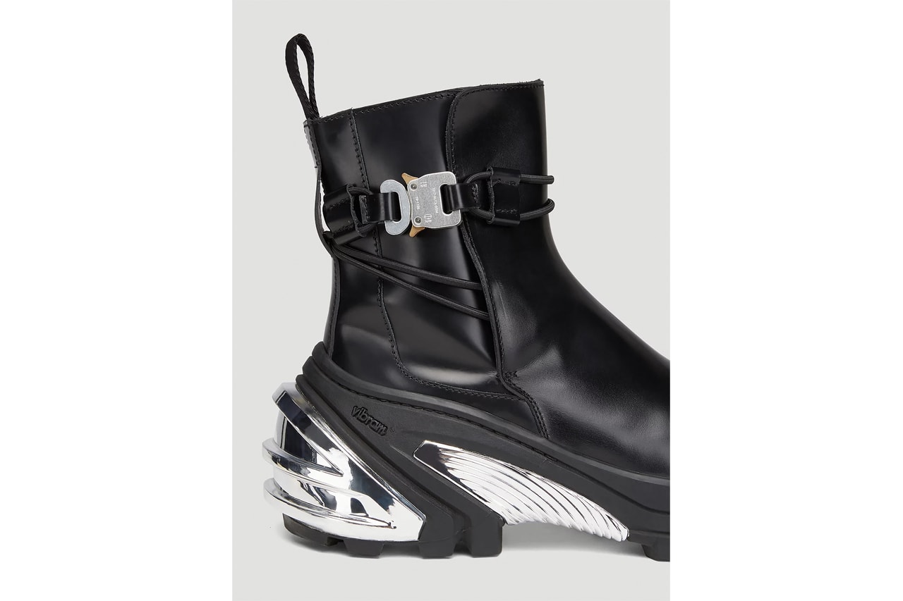 1017 ALYX 9SM Low Buckle Boots in Black Release Information Matthew M. Williams Spring Summer 2020 SS20 Reveal First Look Vibram Hardware Straps Lacing Technical Leather Rollercoaster Belt Clasp