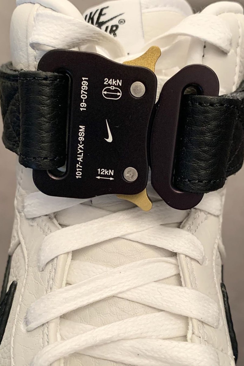 1017 alyx 9sm nike air force 1 high black white paris fashion week pfw matthew m williams release date info photos price