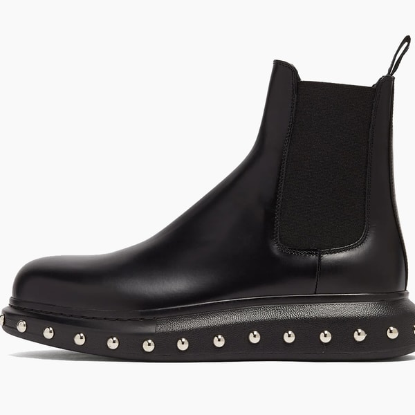Alexander McQueen Studded Leather Chelsea Boots