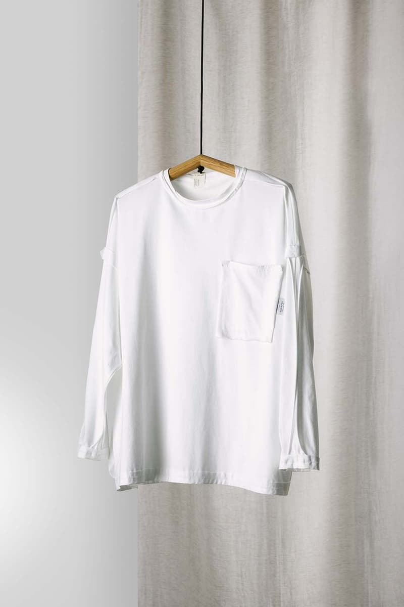 45R, N.HOOLYWOOD & BEAMS Team up With Sunspel Japan Collection 2020 Lookbook Shop March Release Information Menswear Luxury British Staples T-Shirts Cotton Jersey Long Sleeves Core Jerseys Oversized Fit Clouds Toyko, Nagoya and Osaka