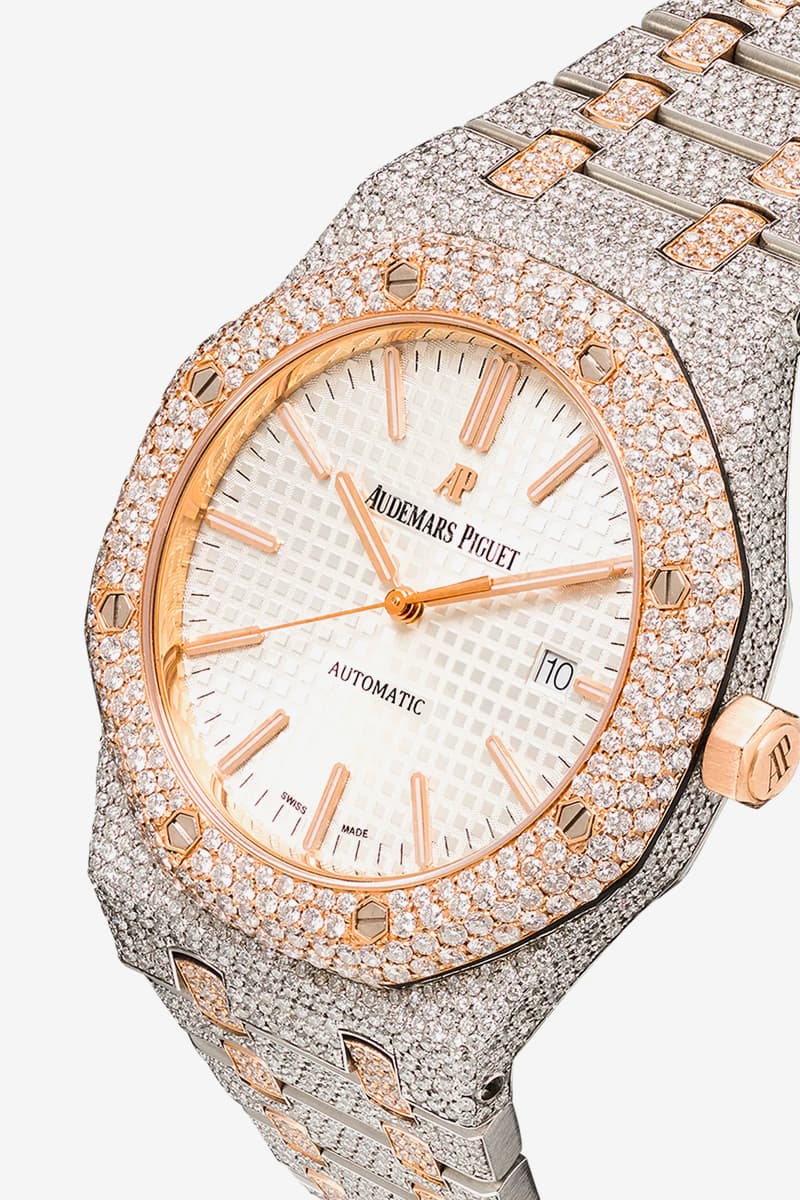 777 18k Rose Gold Audemars Piguet Royal Oak Diamond Watch Hypebeast