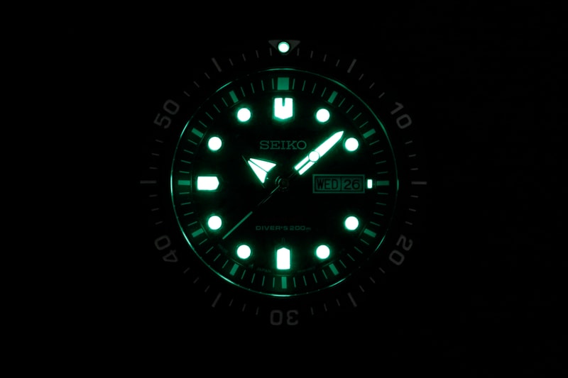 BAPE Seiko Mechanical Diver's Watch Black Gray Camo