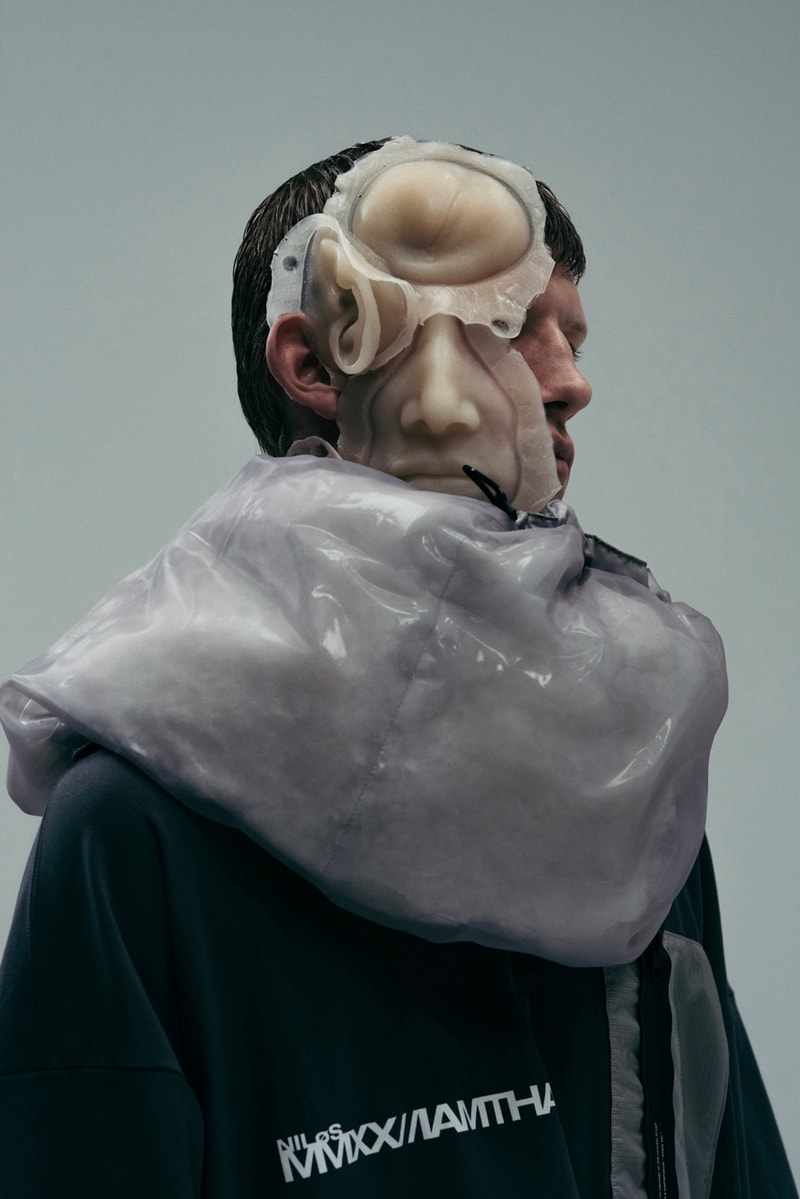 NILøS Fall/Winter 2020 Biotechnology Lookbook Prosthetic Nose Ears Models Future Techno