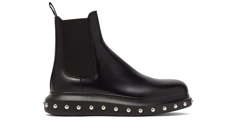 silver studded chelsea boots