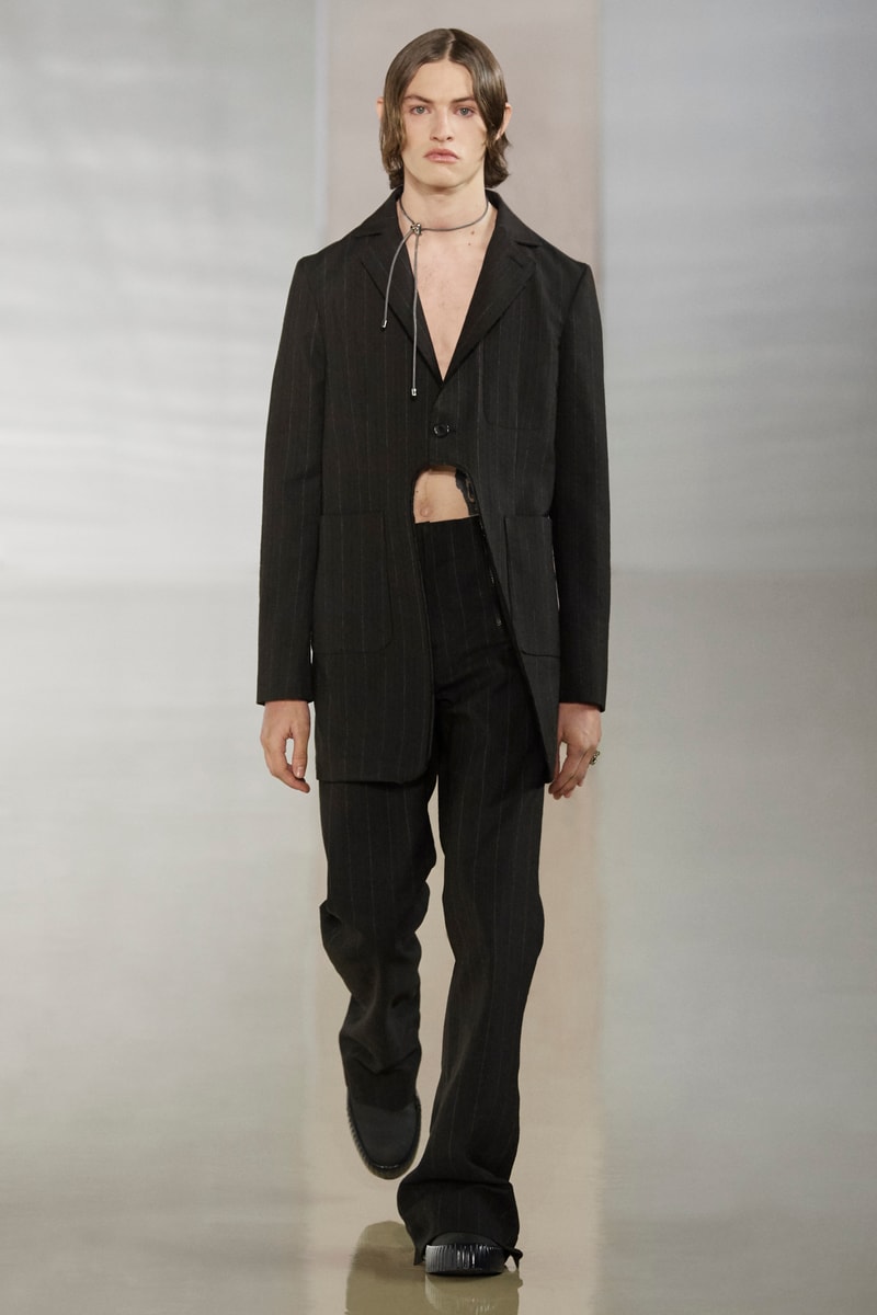 Acne Studios Fall Winter 2020 Collection Runway Paris Fashion Week Scandinavian minimalism co ed mens womens gender fluid cream color shades leather sweden Johnny Johansson