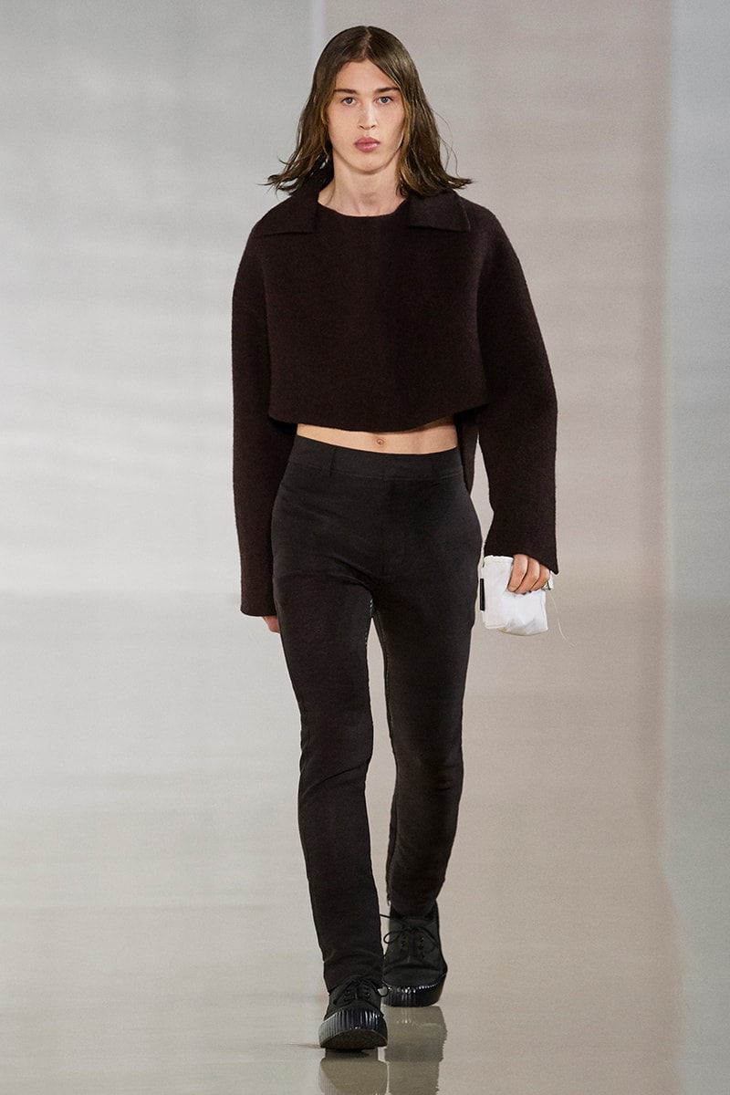 Acne Studios Fall Winter 2020 Collection Runway Paris Fashion Week Scandinavian minimalism co ed mens womens gender fluid cream color shades leather sweden Johnny Johansson