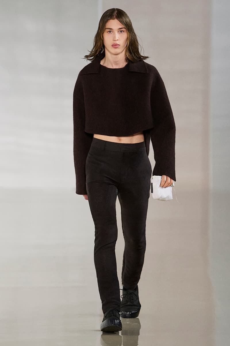 Acne Studios Fall Winter 2020 Collection Runway Paris Fashion Week Scandinavian minimalism co ed mens womens gender fluid cream color shades leather sweden Johnny Johansson