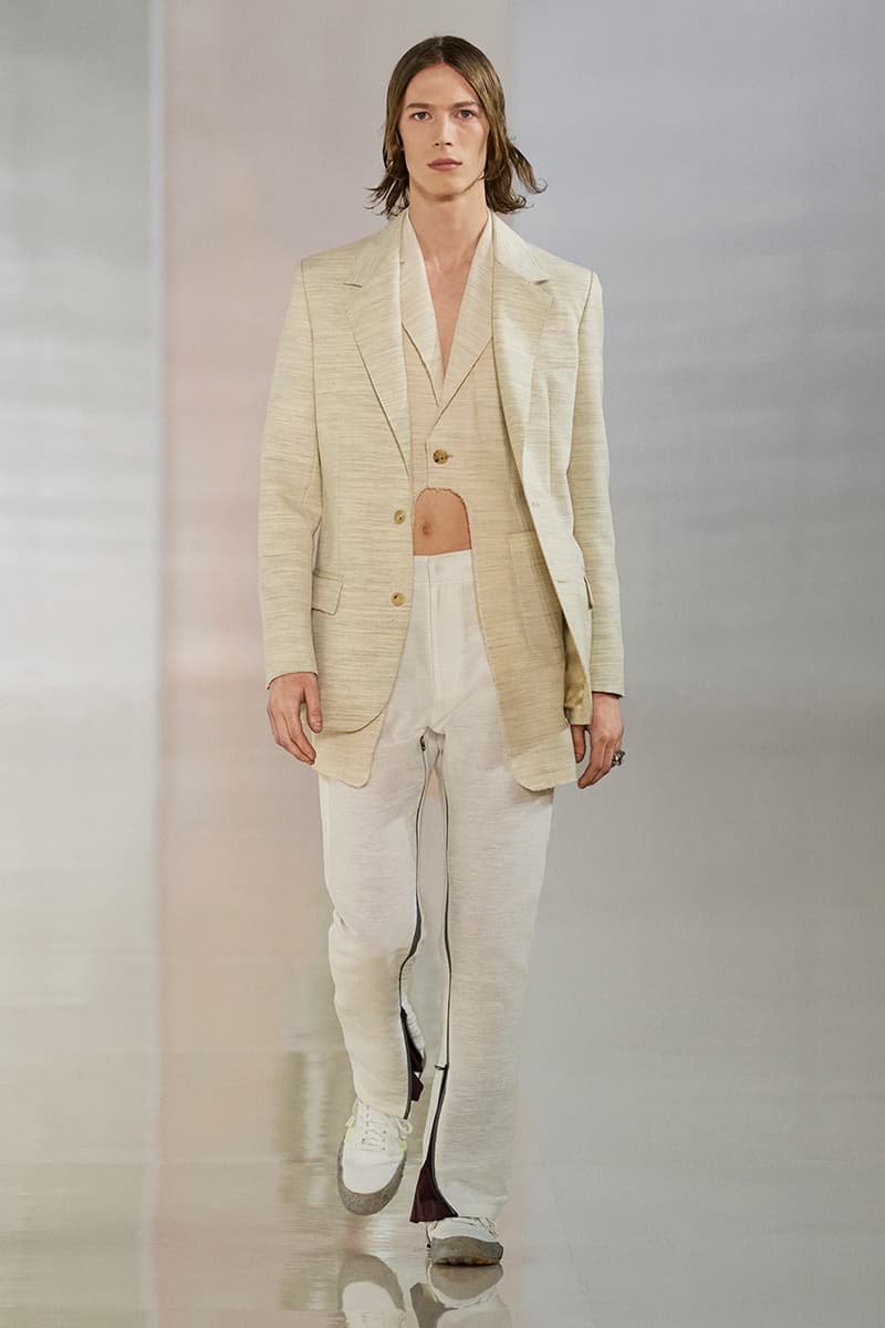 Acne Studios Fall Winter 2020 Collection Runway Paris Fashion Week Scandinavian minimalism co ed mens womens gender fluid cream color shades leather sweden Johnny Johansson