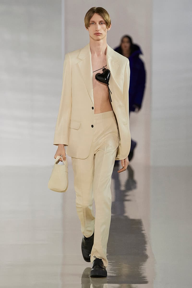 Acne Studios Fall Winter 2020 Collection Runway Paris Fashion Week Scandinavian minimalism co ed mens womens gender fluid cream color shades leather sweden Johnny Johansson