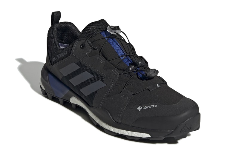 adidas terrex skychaser xt gore tex hiking shoes boost core black grey three collegiate royal G26546 release date info photos price sneaker colorway trail
