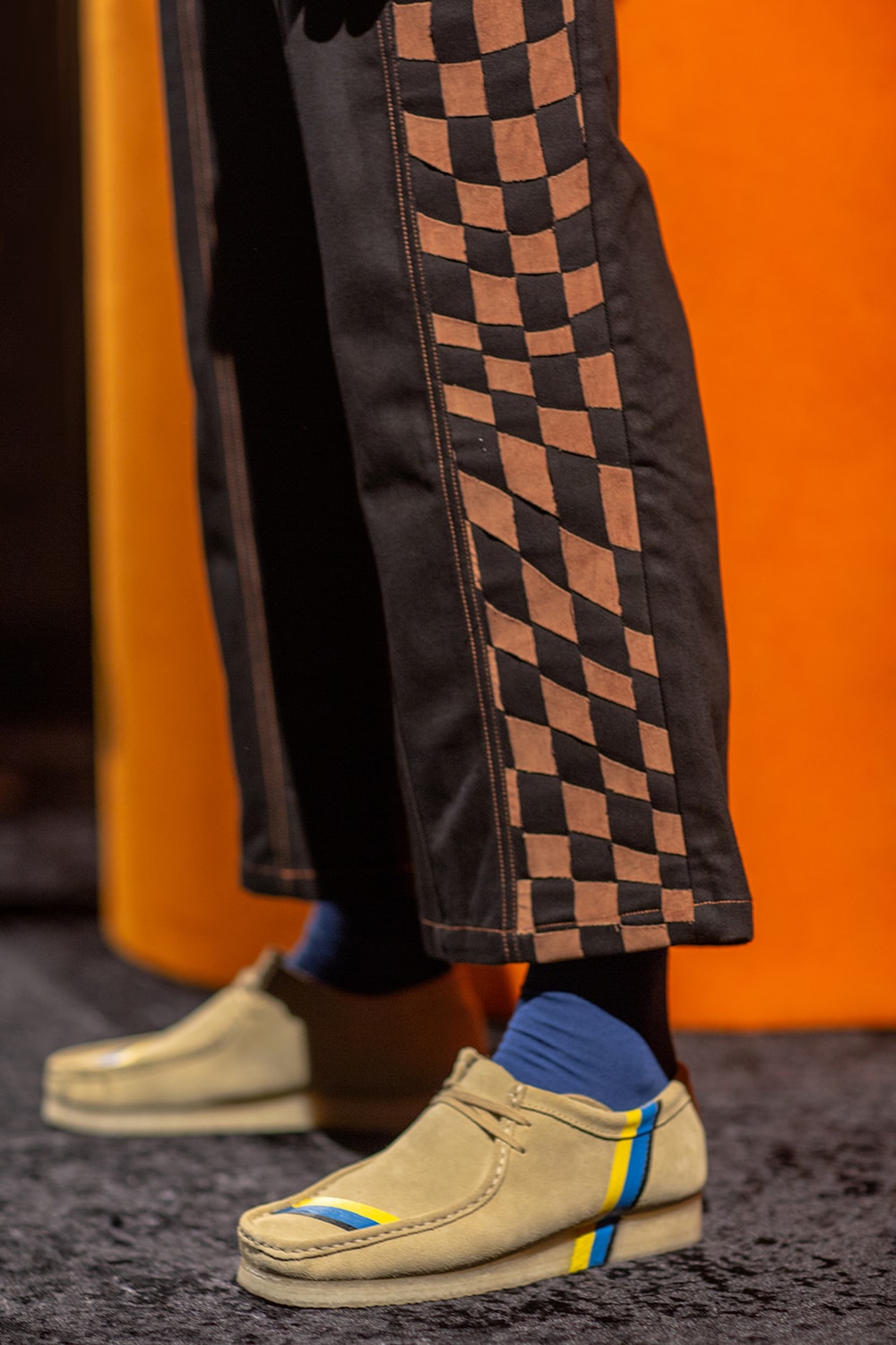 ahluwalia studio priya backstage fall winter 2020 adidas superstar clarks wallabee sustainable 60s 1965 Barbara Brown release information first look collection