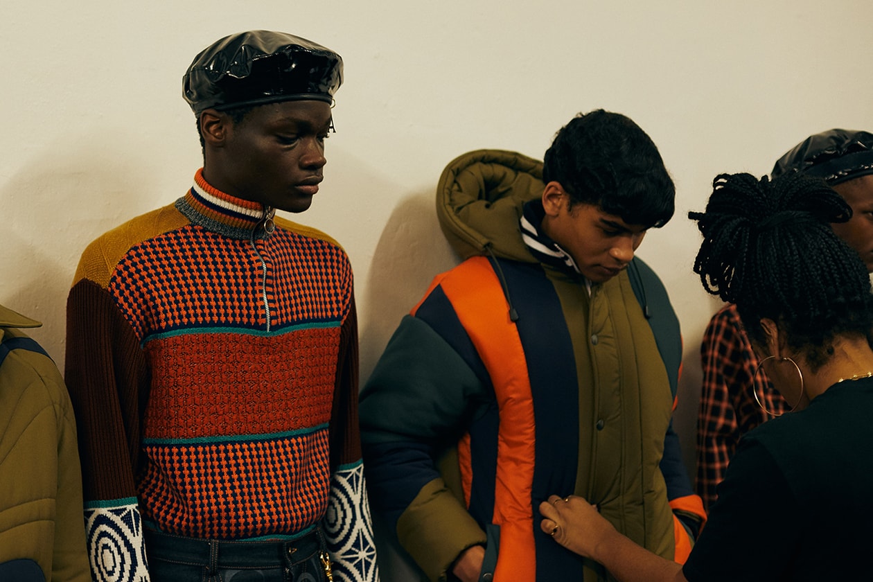 ahluwalia studio priya backstage fall winter 2020 adidas superstar clarks wallabee sustainable 60s 1965 Barbara Brown release information first look collection