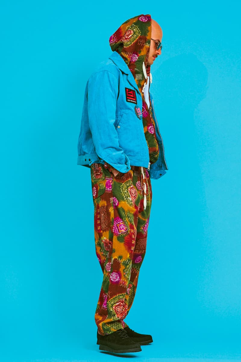 AïE Spring Summer 2020 Lookbook Nepenthes daiki suzuki keizo Shimizu LTB Jacket Natural 9oz Checker Canvas THT Jacket Big Paisley layering editorial Printed Batik PC Jersey