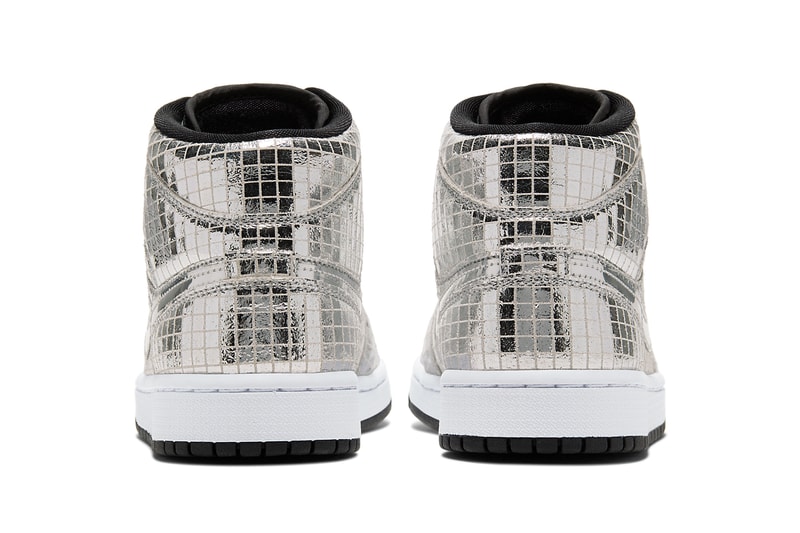 air jordan 1 mid disco ball flashing lights metallic silver CU9304 001 release date info photos price