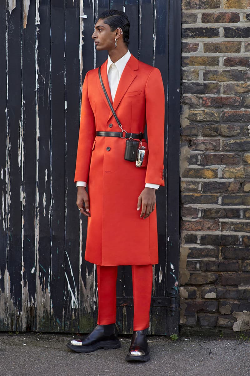 Alexander McQueen Fall/Winter 2020 Menswear Lookbook Collection Sarah Burton Creative Director Double-breasted overcoats Tailoring Military Coats Jackets Milan Fashion Week