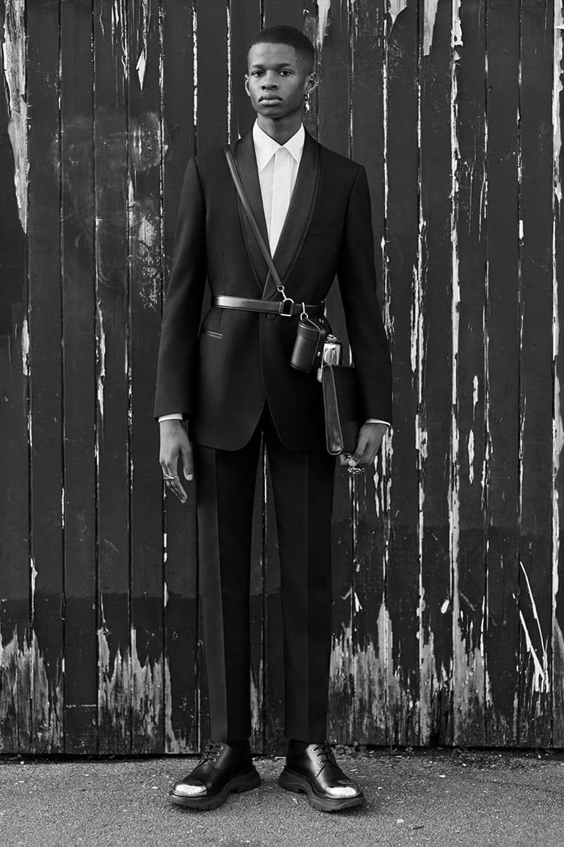 Alexander McQueen Fall/Winter 2020 Menswear Lookbook Collection Sarah Burton Creative Director Double-breasted overcoats Tailoring Military Coats Jackets Milan Fashion Week