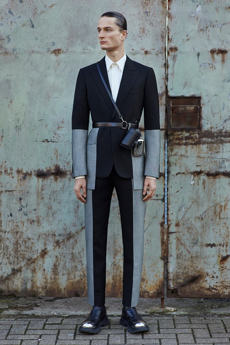 Alexander McQueen Fall/Winter 2020 Menswear Lookbook Collection Sarah Burton Creative Director Double-breasted overcoats Tailoring Military Coats Jackets Milan Fashion Week