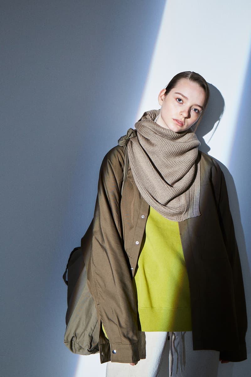ANEI Fall/Winter 2020 Lookbook Collection Jackets Coats Trousers Blazers Knitwear T-shirts Shirts Black Blue White Gray Brown White Dresses Burnt Orange Scarves Yellow Green Bags
