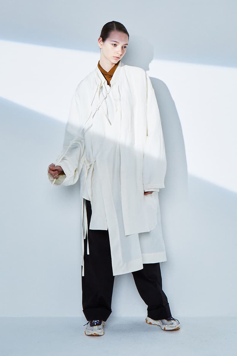 ANEI Fall/Winter 2020 Lookbook Collection Jackets Coats Trousers Blazers Knitwear T-shirts Shirts Black Blue White Gray Brown White Dresses Burnt Orange Scarves Yellow Green Bags