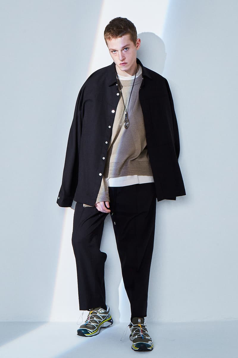 ANEI Fall/Winter 2020 Lookbook Collection Jackets Coats Trousers Blazers Knitwear T-shirts Shirts Black Blue White Gray Brown White Dresses Burnt Orange Scarves Yellow Green Bags