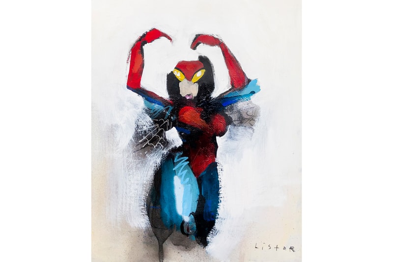 Anthony Lister & Brian Leo Exhibition Megumi Ogita Gallery Oil Paintings "Rude Words" Superheroes Superman Batman Spiderman 