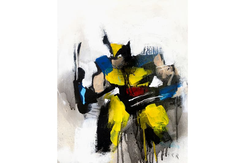 Anthony Lister & Brian Leo Exhibition Megumi Ogita Gallery Oil Paintings "Rude Words" Superheroes Superman Batman Spiderman