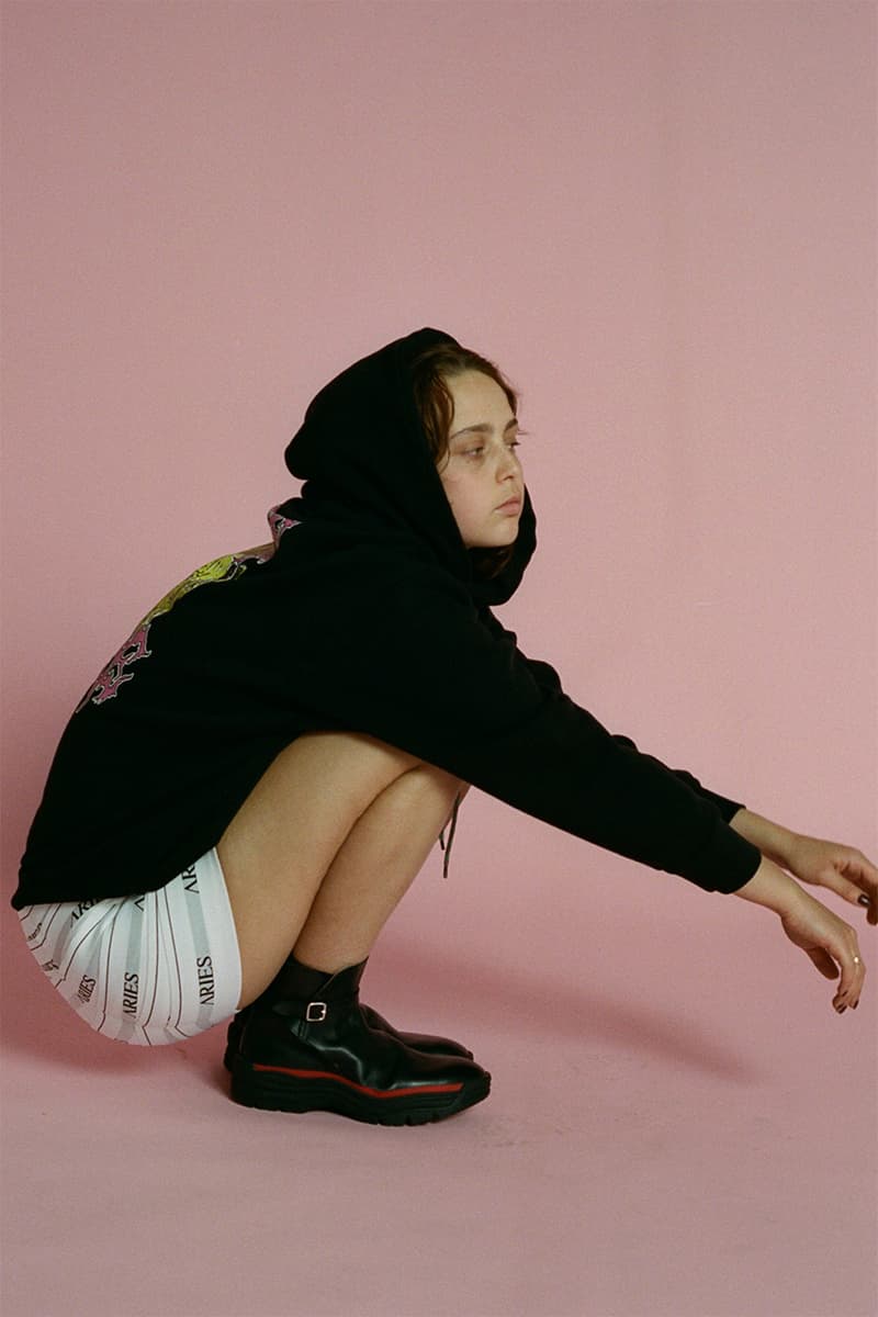 aries arise spring summer 2020 sofia prantera release information collection buy cop purchase hoodie jeans denim t-shirt tie dye tracksuits french graphics aidan cushway jake bisley