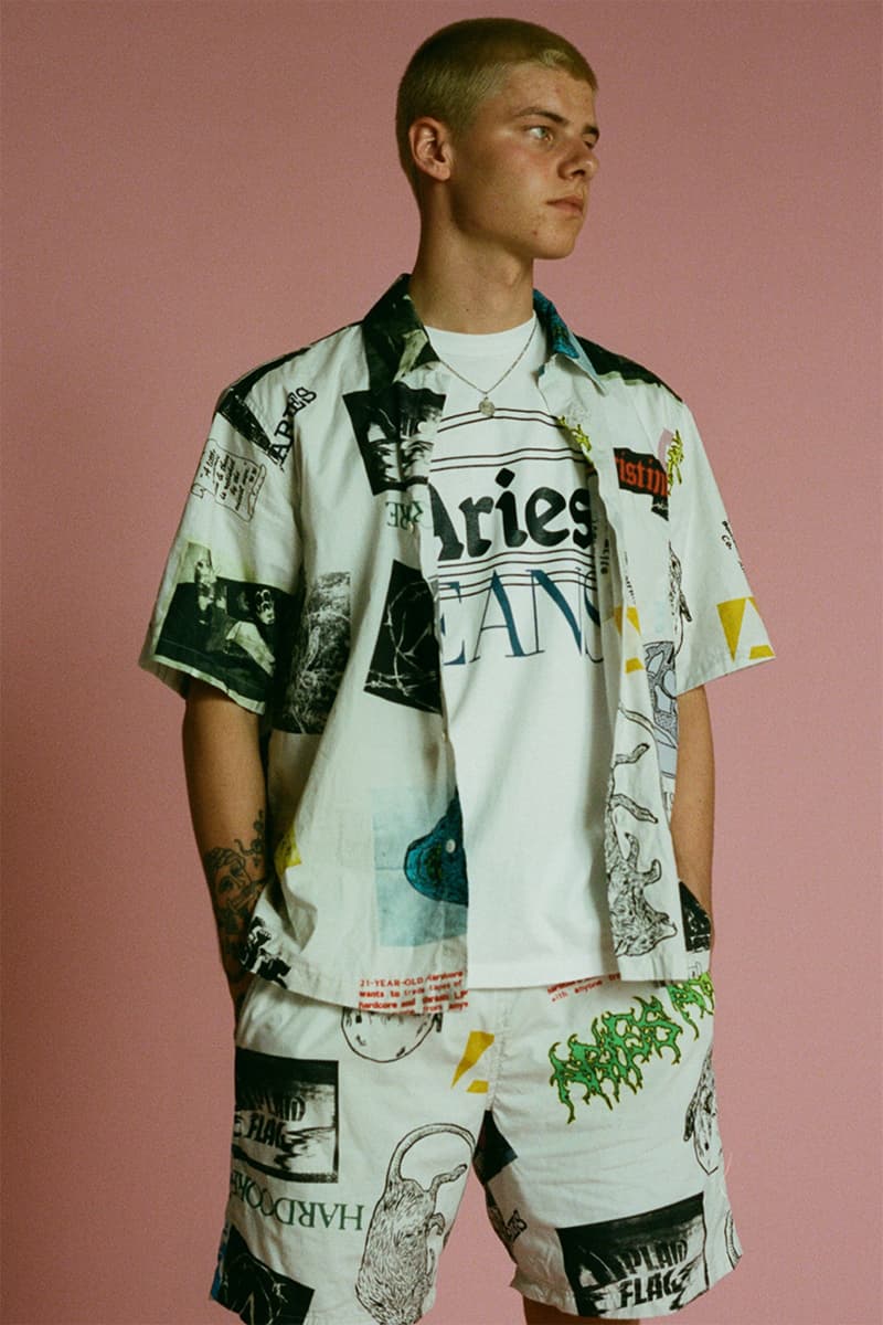 aries arise spring summer 2020 sofia prantera release information collection buy cop purchase hoodie jeans denim t-shirt tie dye tracksuits french graphics aidan cushway jake bisley