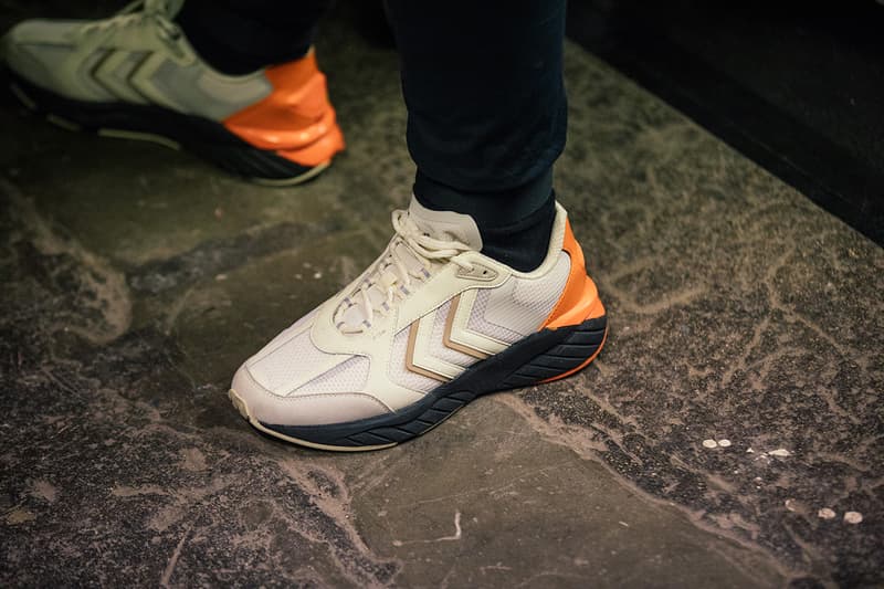 Astrid Andersen x hummel REACH LX London Fashion Week: Men's Fall/Winter 2020 FW20 Menswear Collaborative Sneaker Release Information Drop Backstage Shots Runway On Foot Danish Handball Heritage Vintage Design 