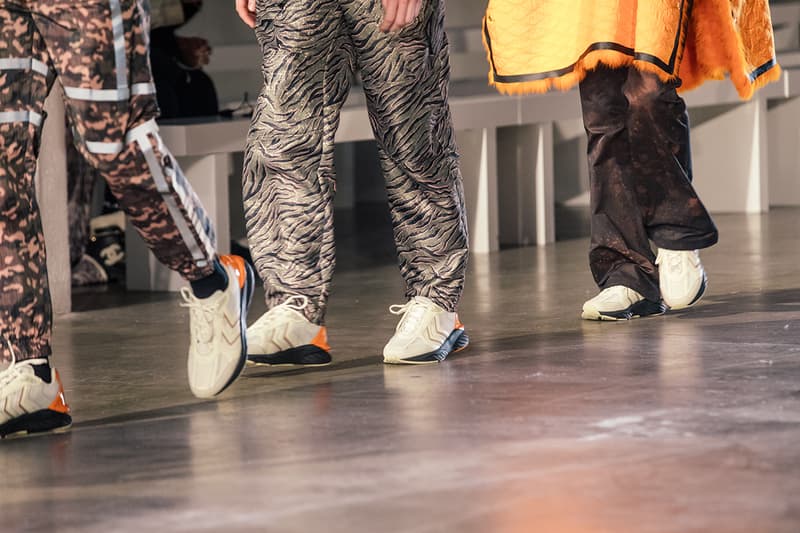 Astrid Andersen x hummel REACH LX London Fashion Week: Men's Fall/Winter 2020 FW20 Menswear Collaborative Sneaker Release Information Drop Backstage Shots Runway On Foot Danish Handball Heritage Vintage Design