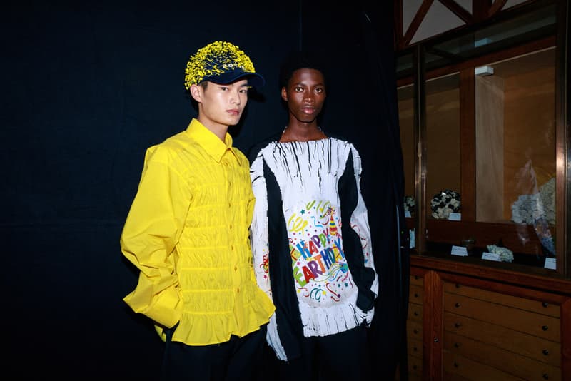 Backstage BOTTER Fall Winter 2020 2021 Paris Fashion rushemy botter lisi herrebrugh antwerp ecological eco friendly textile sustainable deconstructed nike air vapormax runway