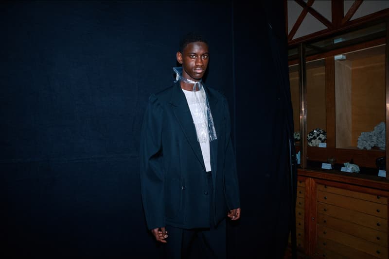Backstage BOTTER Fall Winter 2020 2021 Paris Fashion rushemy botter lisi herrebrugh antwerp ecological eco friendly textile sustainable deconstructed nike air vapormax runway