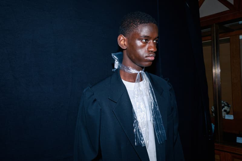 Backstage BOTTER Fall Winter 2020 2021 Paris Fashion rushemy botter lisi herrebrugh antwerp ecological eco friendly textile sustainable deconstructed nike air vapormax runway