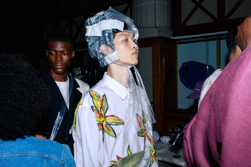 Backstage BOTTER Fall Winter 2020 2021 Paris Fashion rushemy botter lisi herrebrugh antwerp ecological eco friendly textile sustainable deconstructed nike air vapormax runway