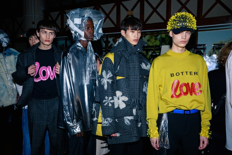 Backstage BOTTER Fall Winter 2020 2021 Paris Fashion rushemy botter lisi herrebrugh antwerp ecological eco friendly textile sustainable deconstructed nike air vapormax runway