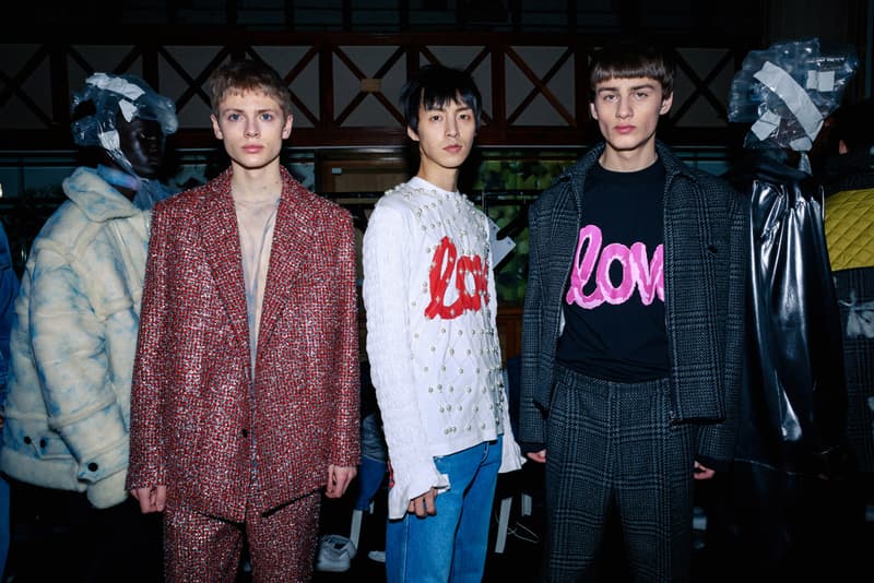 Backstage BOTTER Fall Winter 2020 2021 Paris Fashion rushemy botter lisi herrebrugh antwerp ecological eco friendly textile sustainable deconstructed nike air vapormax runway