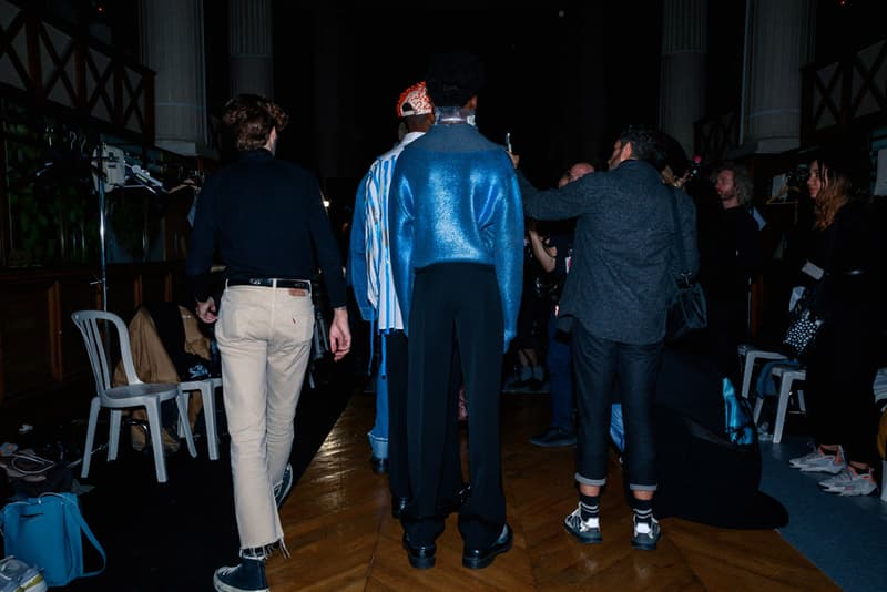 Backstage BOTTER Fall Winter 2020 2021 Paris Fashion rushemy botter lisi herrebrugh antwerp ecological eco friendly textile sustainable deconstructed nike air vapormax runway