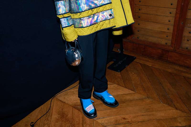 Backstage BOTTER Fall Winter 2020 2021 Paris Fashion rushemy botter lisi herrebrugh antwerp ecological eco friendly textile sustainable deconstructed nike air vapormax runway